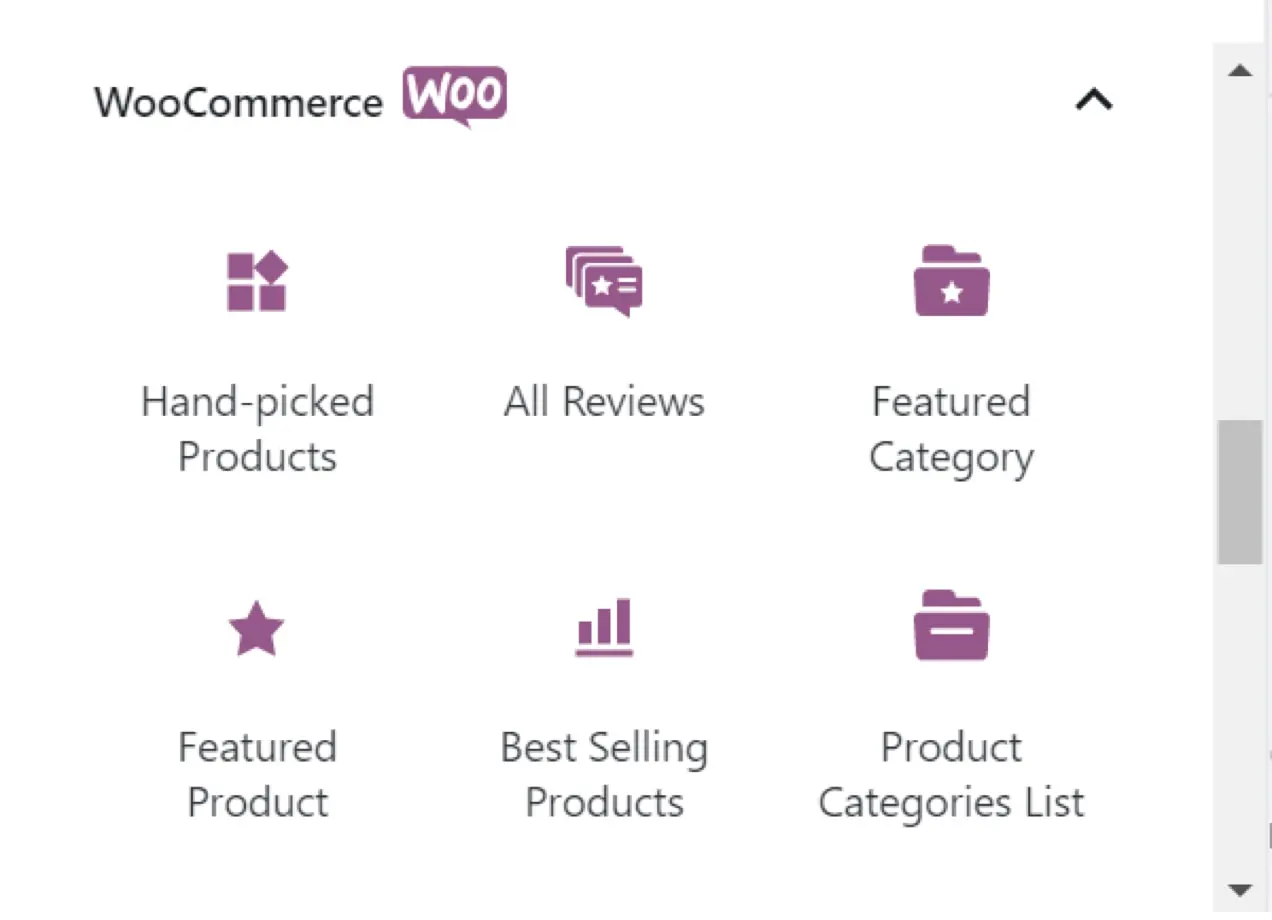 WooCommerce 块选项