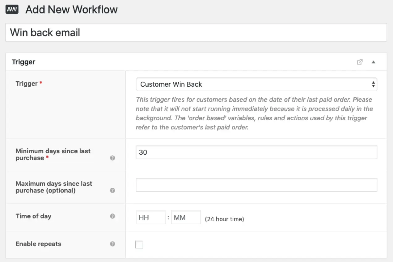 รับรางวัลภาพหน้าจออีเมลจาก AutomateWoo