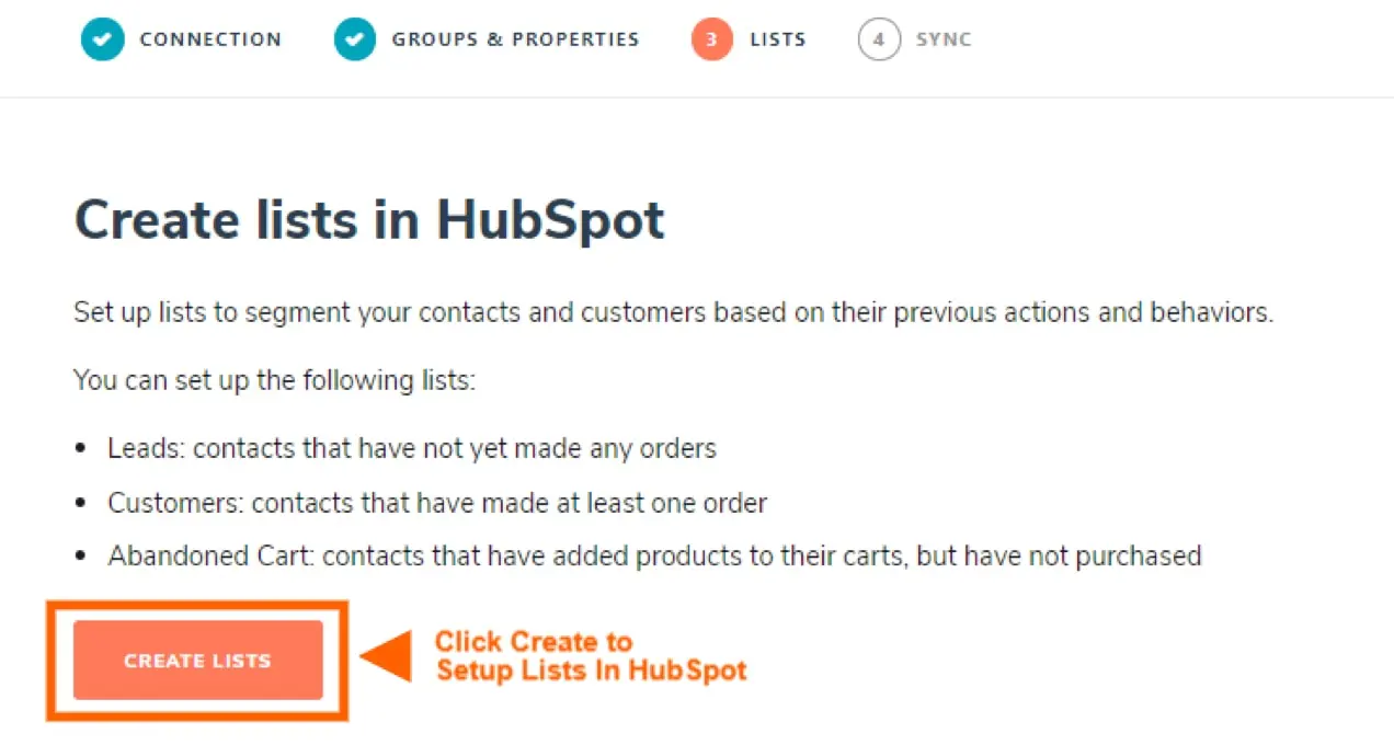 créer des listes dans HubSpot