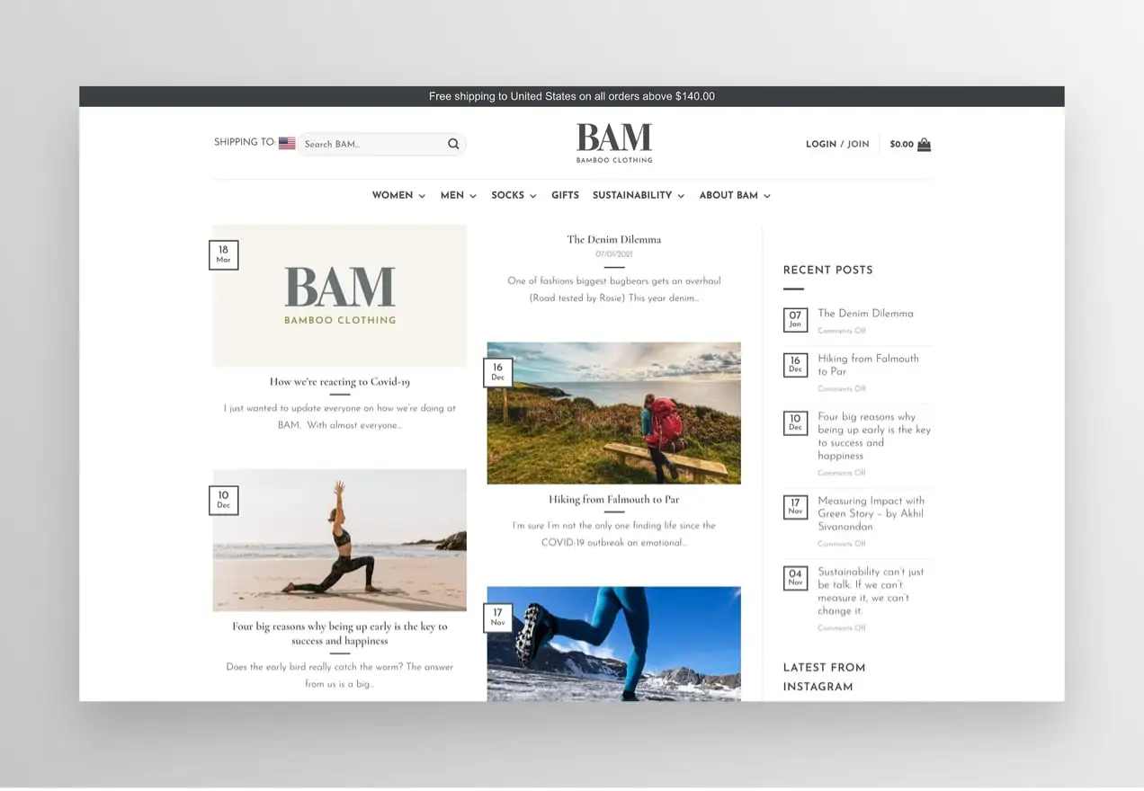 Blog de ropa BAM Bamboo
