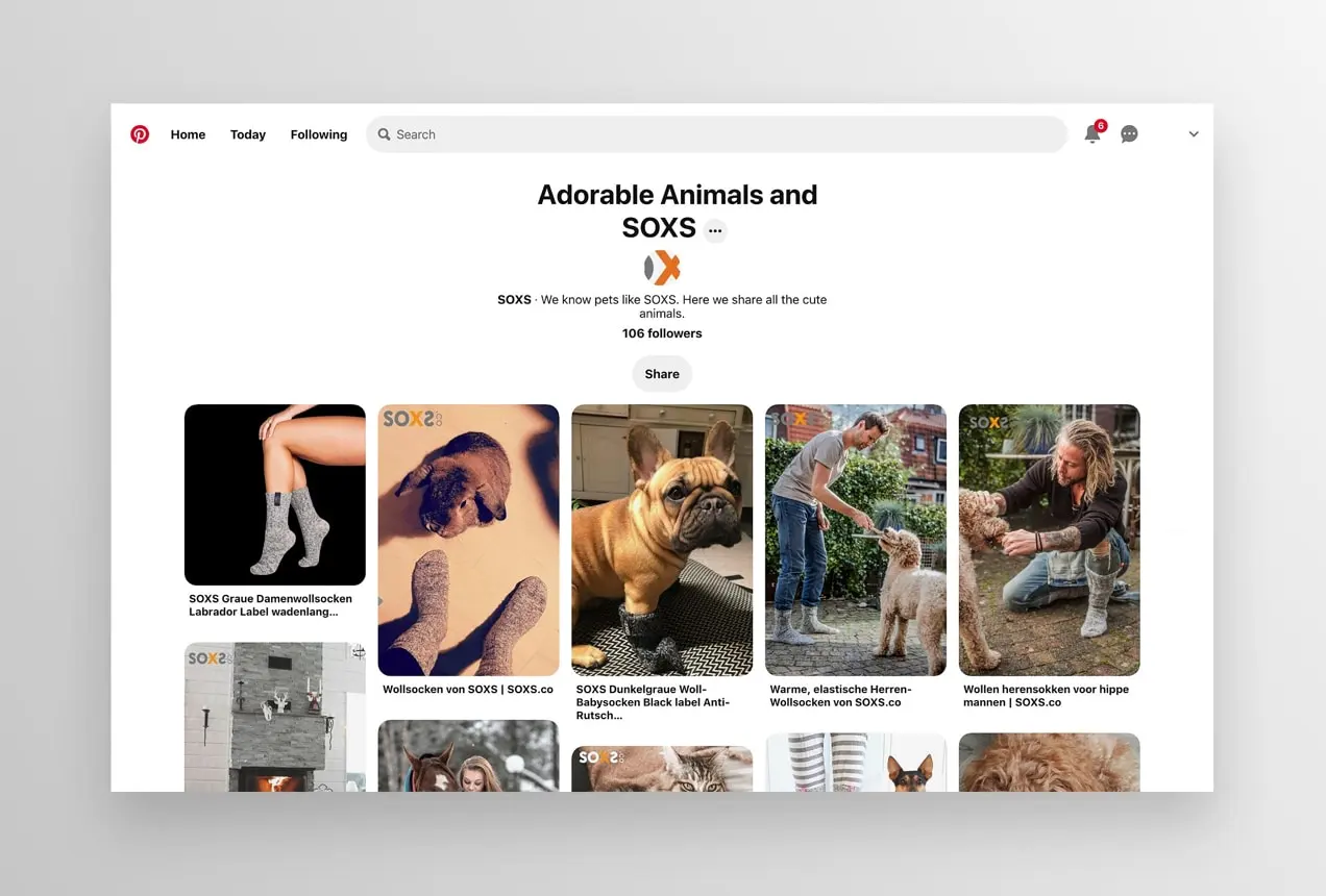 Tableau Pinterest Soxs avec des animaux