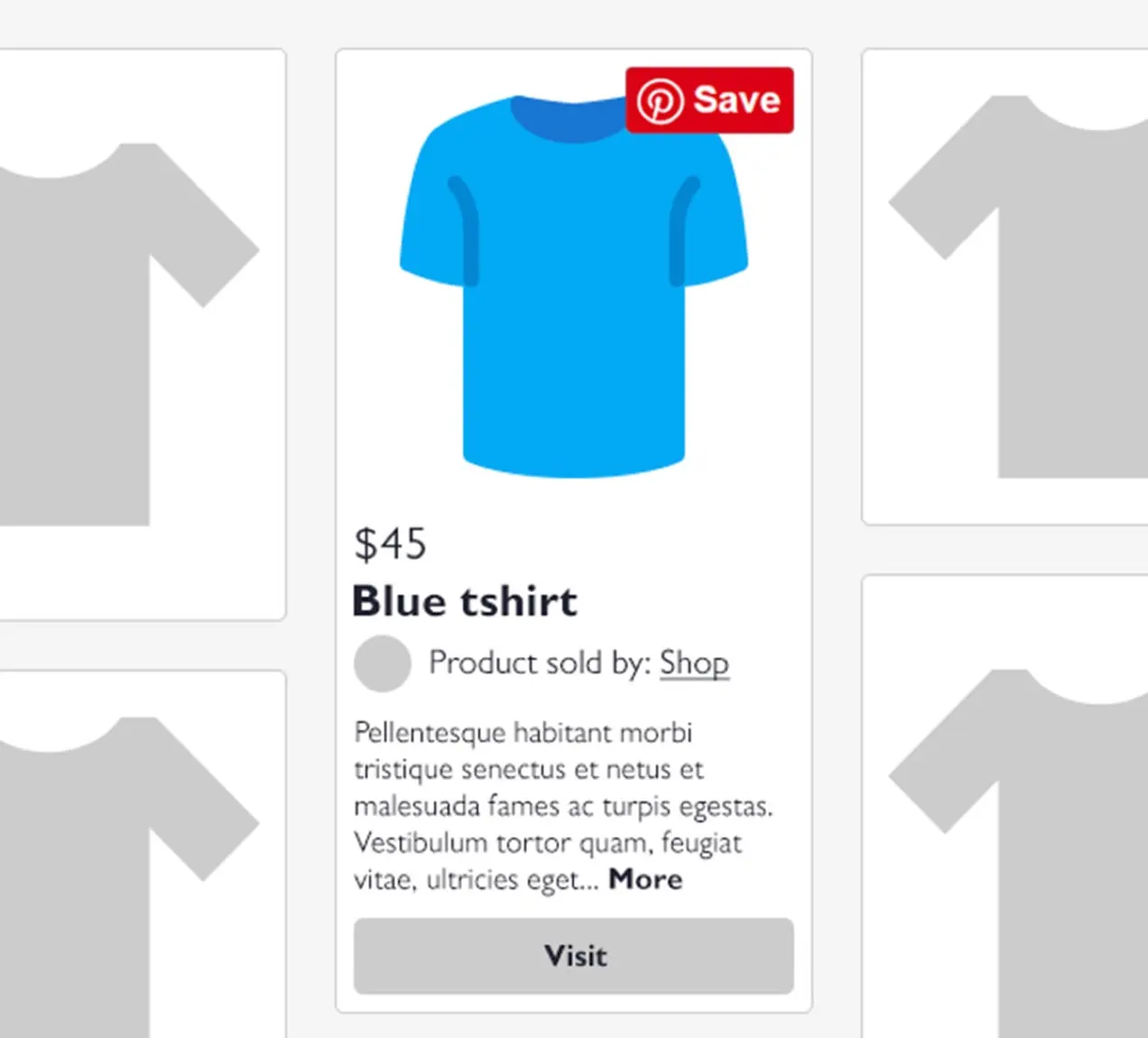 illustration des produits Pinterest
