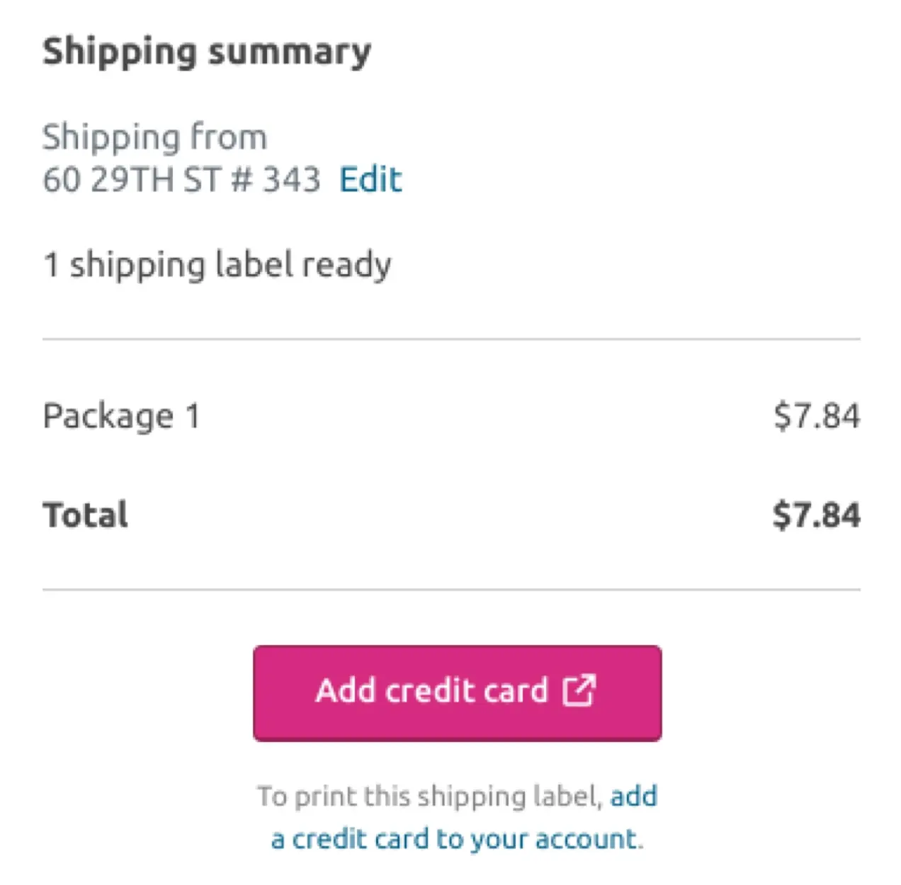 使用 WooCommerce Shipping 的運輸摘要屏幕