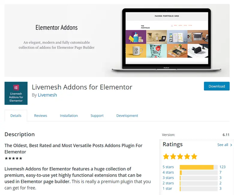 Complementos Livemesh para Elementor