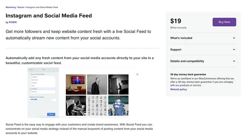 Instagram e feed de mídia social