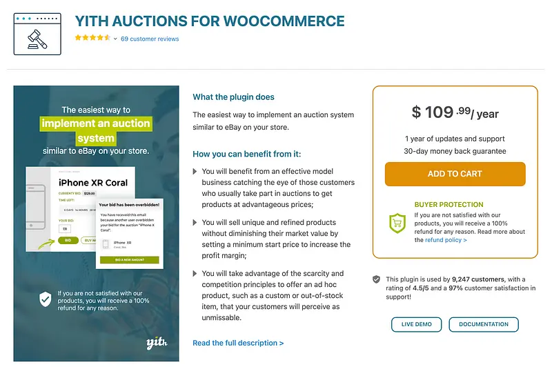 Leilões YITH para WooCommerce