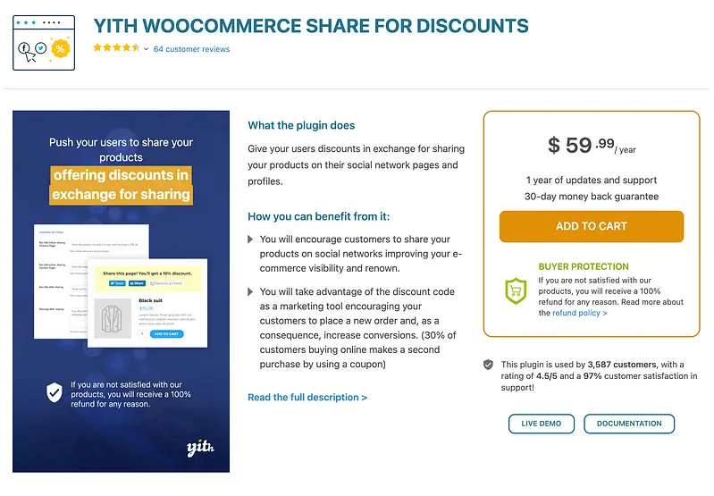 YITH WooCommerce Share para descontos