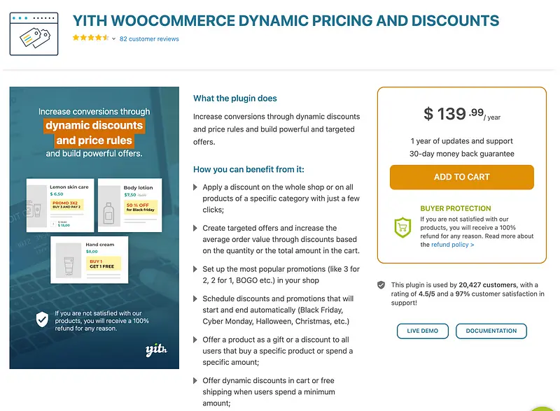 Preços e descontos dinâmicos do YITH WooCommerce