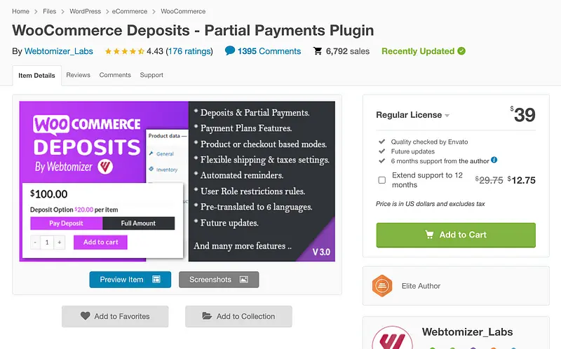 Depósitos WooCommerce - Plugin de pagamentos parciais