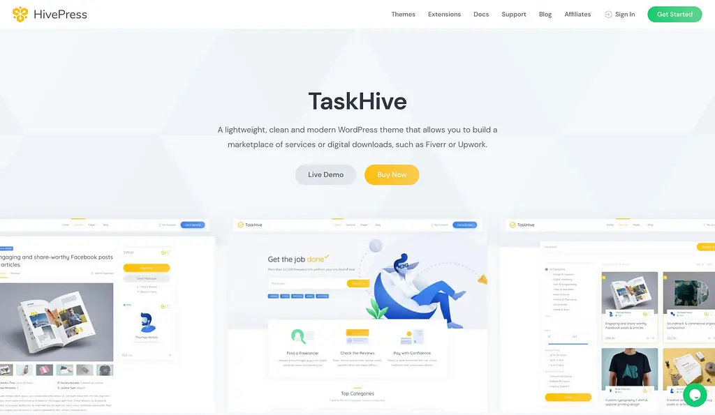 เว็บไซต์ TaskHive