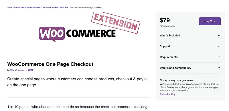 Plugin de checkout de uma página do WooCommerce