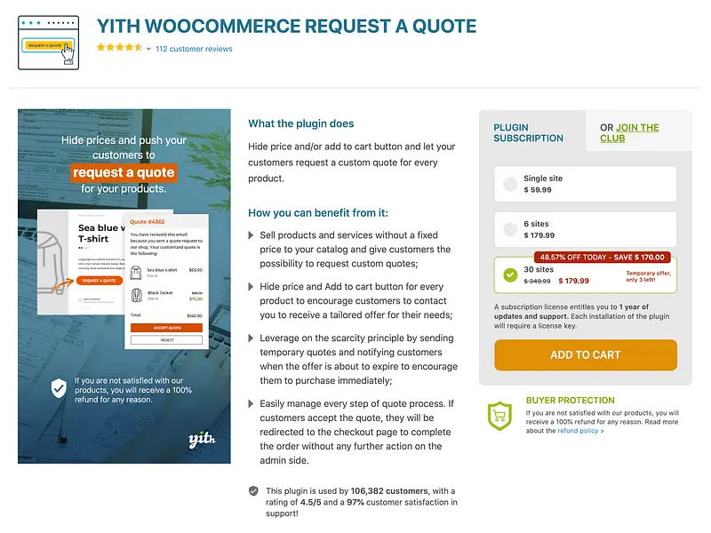YITH WooCommerce Solicite um Orçamento