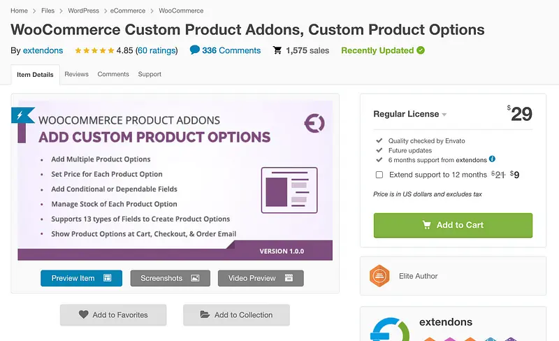 Complementos de produtos personalizados WooCommerce