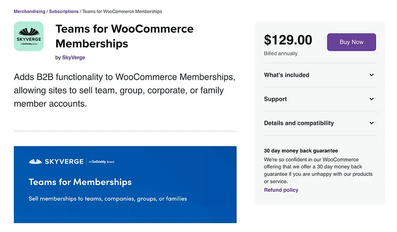 WooCommerce-Mitgliedschafts-Plugin für Teams