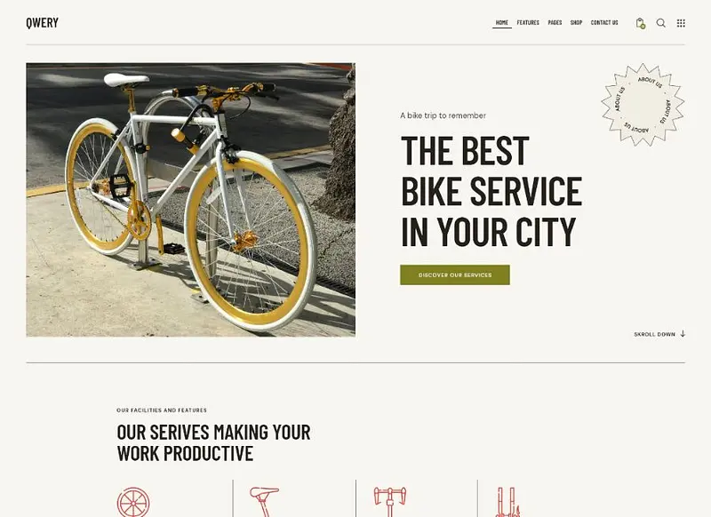 Modelo de loja de bicicletas Qwery