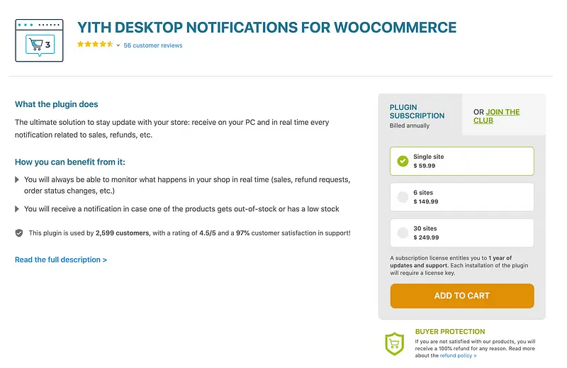 Notificações de área de trabalho YITH para WooCommerce