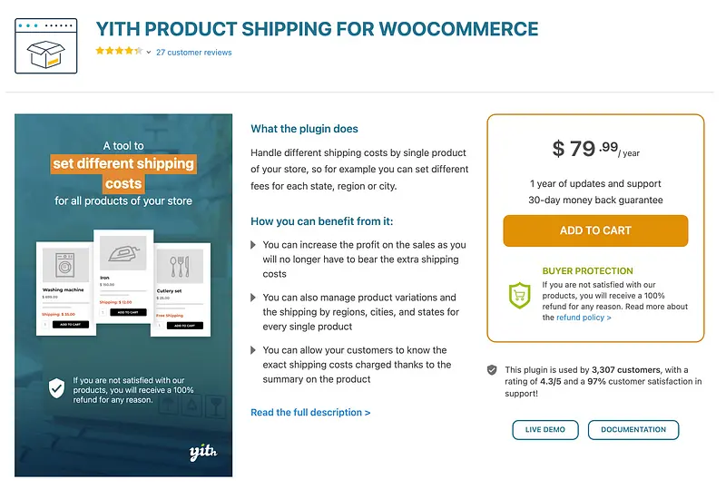 Yith WooCommerce 产品运输