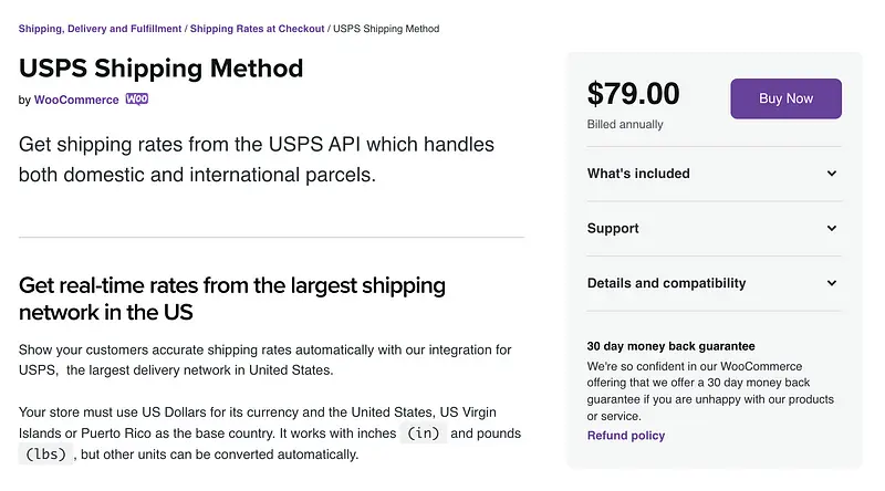 USPS 运输方式插件