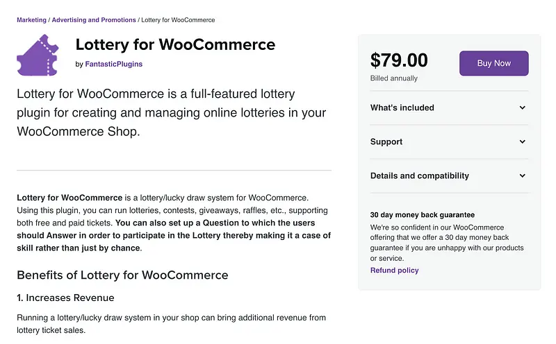 Lotterie für WooCommerce-Plugin
