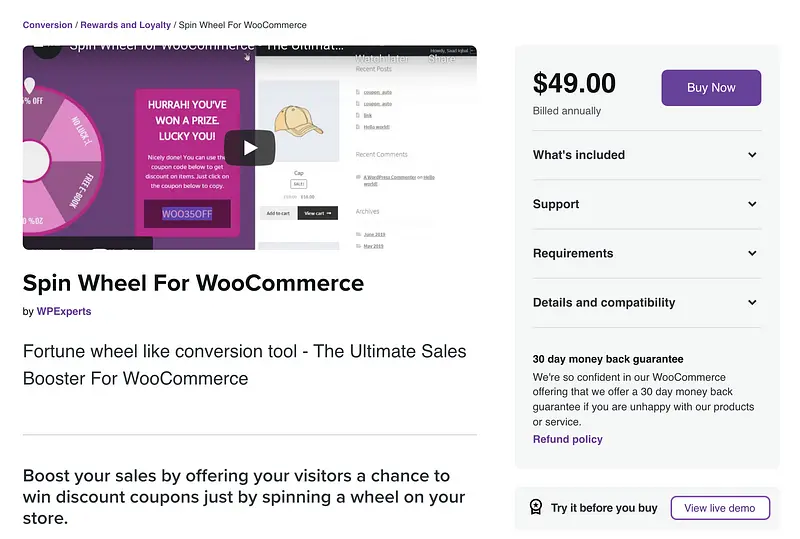 Drehrad für WooCommerce