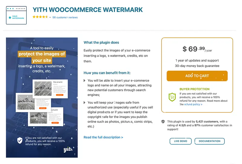 Plugin de marca d'água YITH WooCommerce