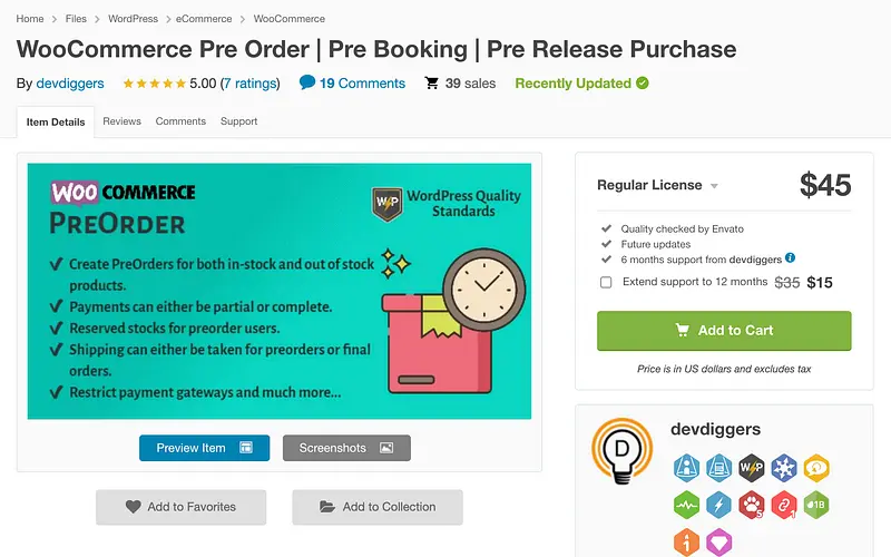 WooCommerce 预购插件