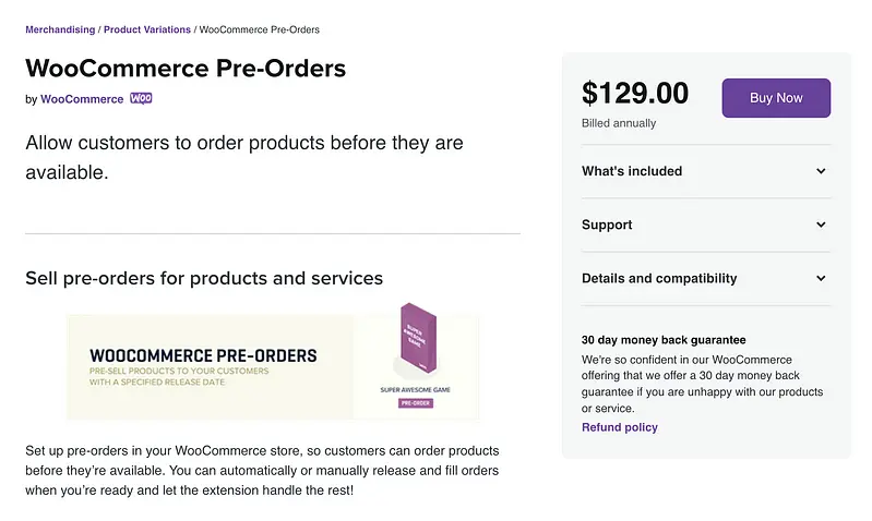 WooCommerce 预购插件