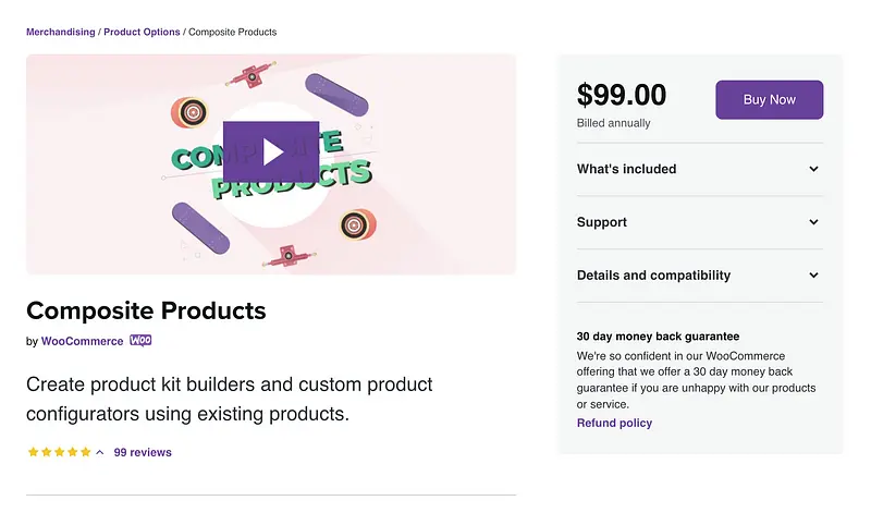 Plugin de produtos compostos