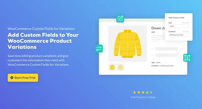 Plugin WooCommerce Custom Fields for Variations