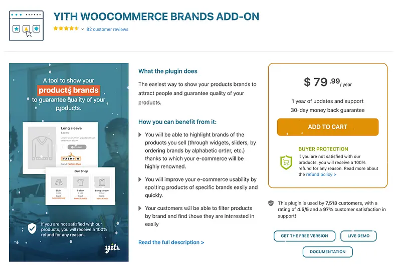 Plug-in YITH WooCommerce Brands Add-On