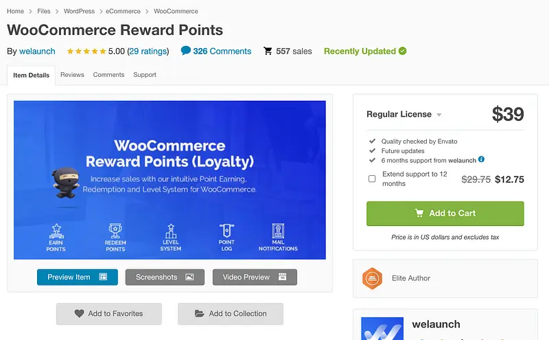 WooCommerce 奖励积分插件