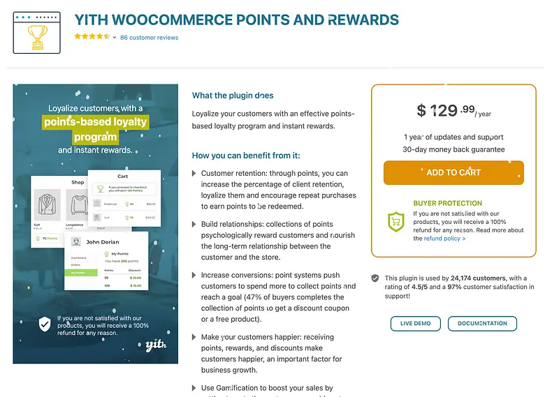 YITH WooCommerce 积分和奖励插件