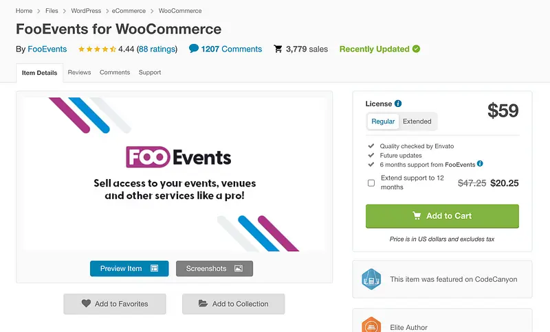 Plugin FooEvents para WooCommerce
