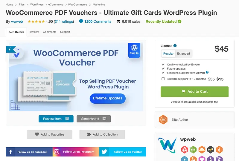 Plugin WooCommerce PDF Vouchers