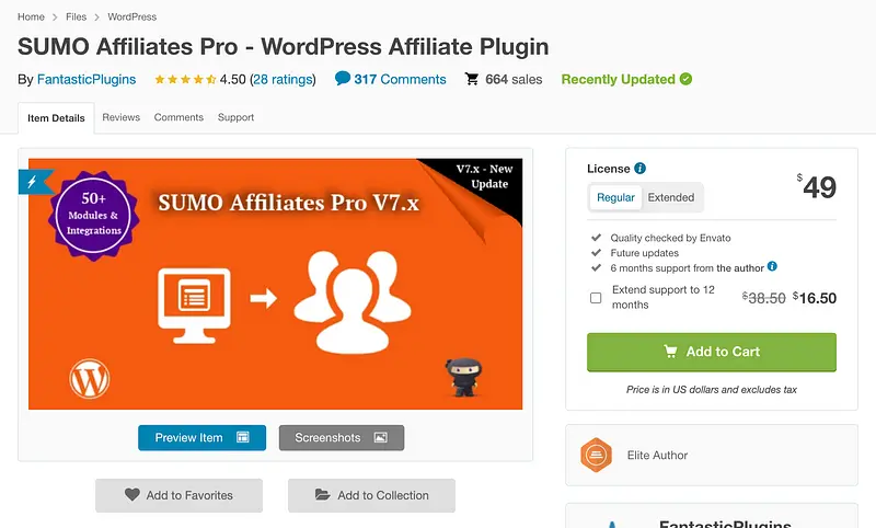Plugin SUMO Affiliates Pro