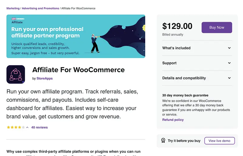 Plugin de afiliado para WooCommerce