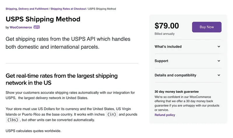 USPS 运输方式插件