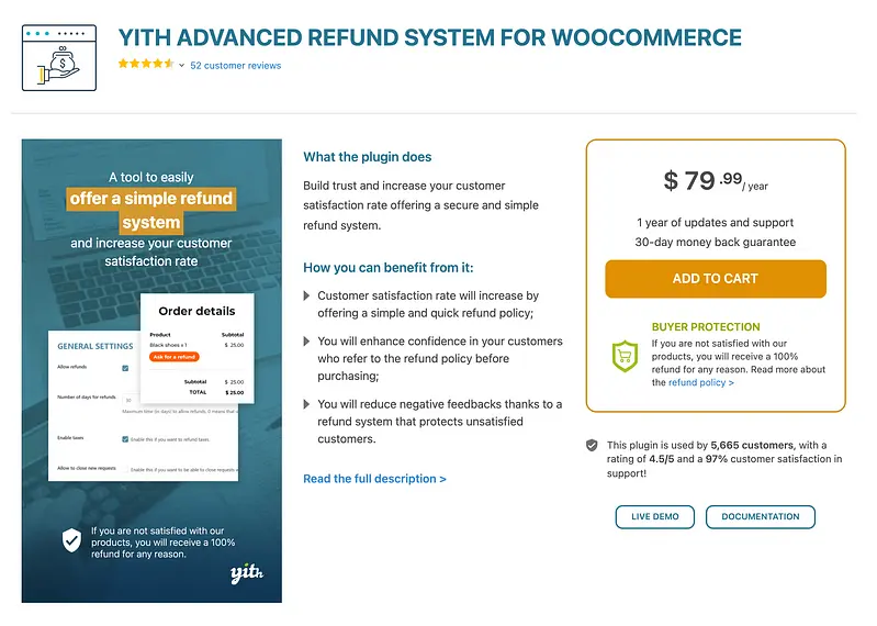 Sistema de reembolso avançado YITH para plugin WooCommerce