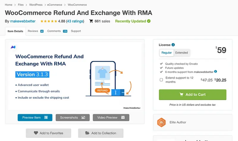 Reembolso e troca do WooCommerce com plug-in RMA