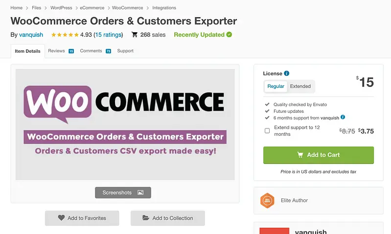 WooCommerce 订单和客户出口商插件