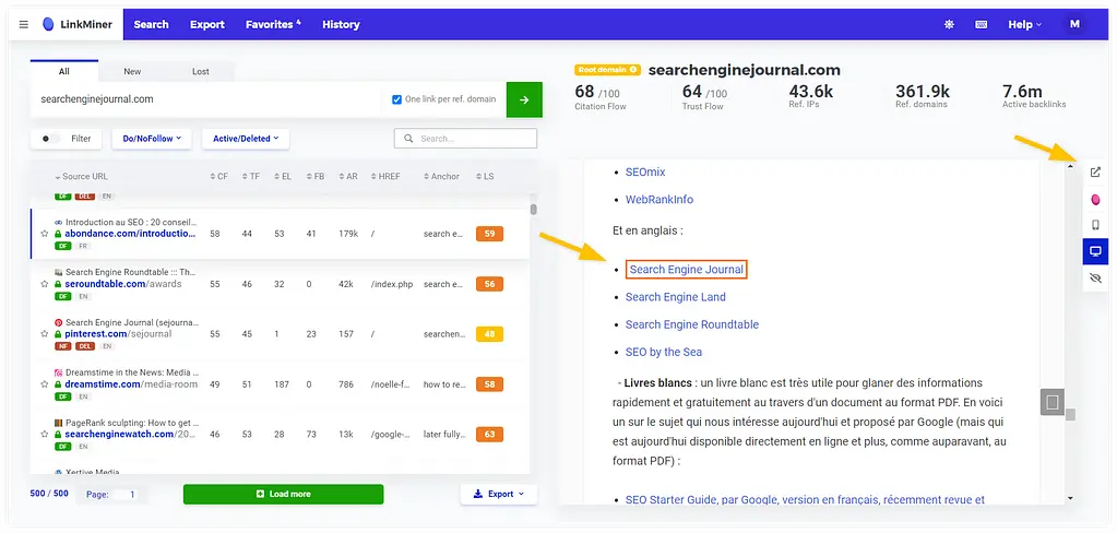 Link Miner Backlinks