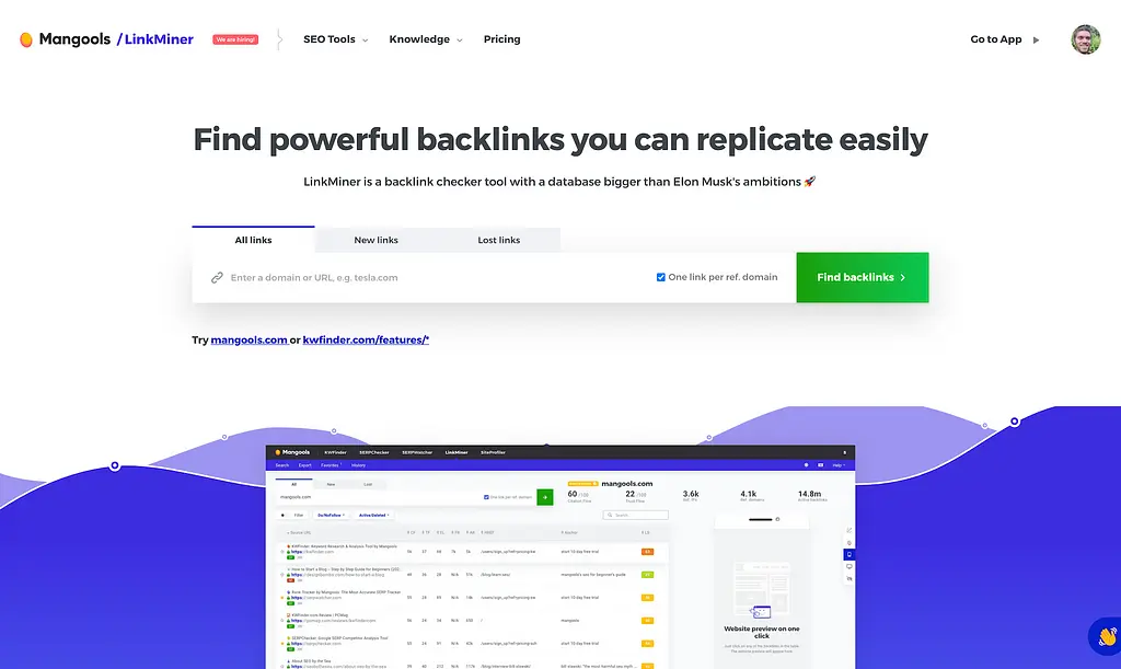 Minerador de links