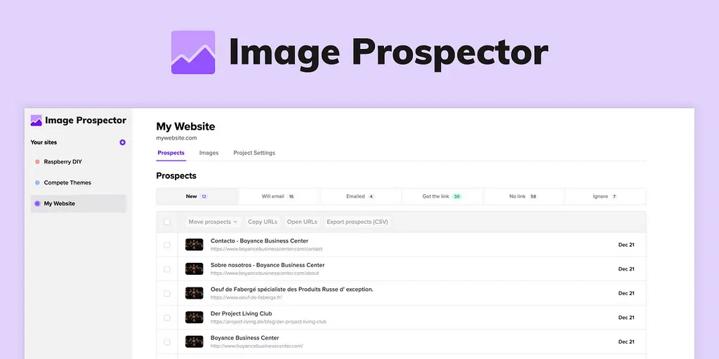Prospector de Imagem