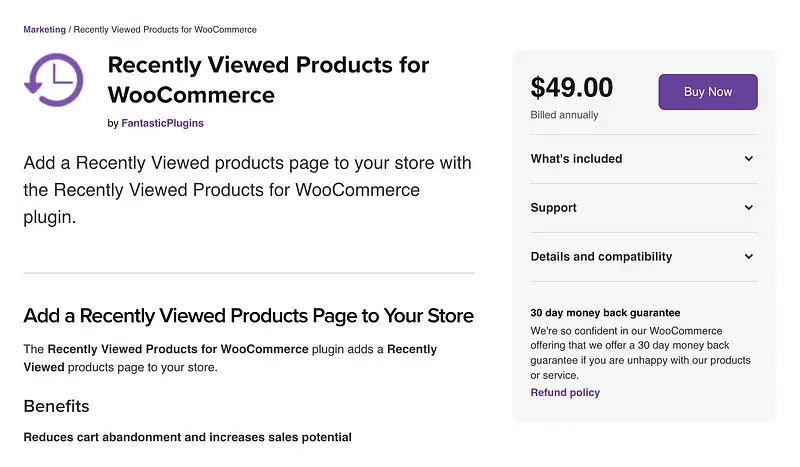 最近查看的 WooCommerce 插件产品