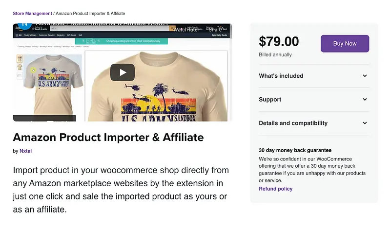 Plugin de importador e afiliado de produtos da Amazon