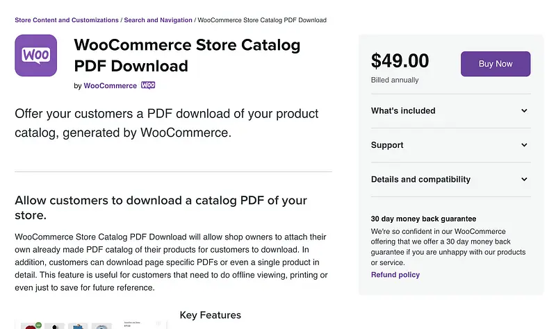 Plugin de download do PDF do catálogo da loja WooCommerce
