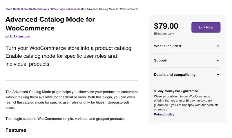 Modo de Catálogo Avançado para o plugin WooCommerce
