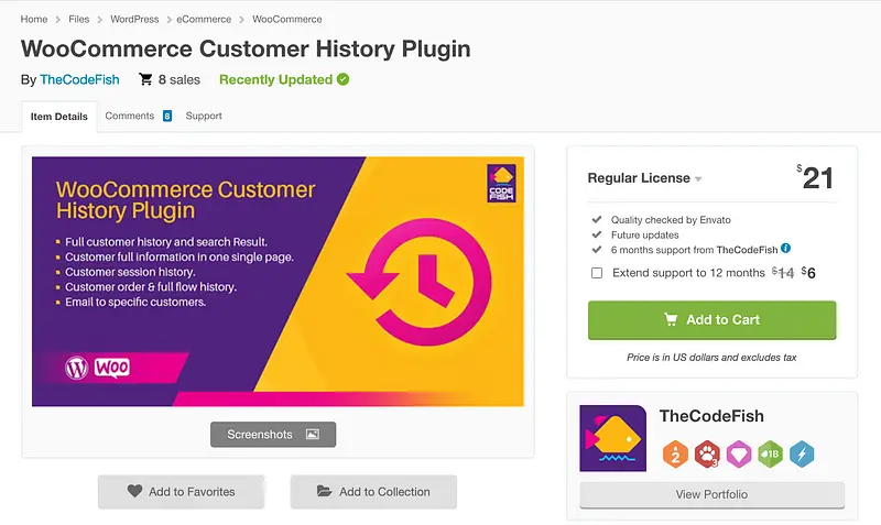 Plugin de histórico do cliente WooCommerce