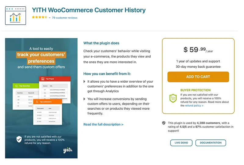 Plugin YITH WooCommerce Customer History