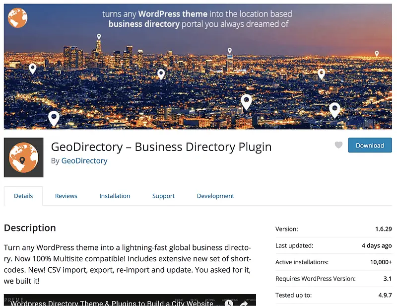 Plugin GeoDirectory